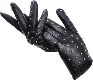 Gants de soirée pour femmes en cuir de mouton aniline personnalisés, gants de mode - Product Image 1