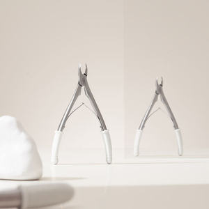 Pinzas para cutículas profesionales de acero inoxidable LUCANUS, 1/2 mandíbula, 1/4 mandíbula, estilo de lujo, hoja recta, herramienta para uñas para uso en salón - Product Image 1