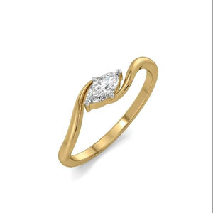 Anillo Solitario Exclusivo para Mujer, Modelo Astra Marquise, Oro Puro de 18k, Diamante CVD de 0.21ct, Claridad D VVS, Certificado IGI, Venta al Por Mayor - Product Image 1