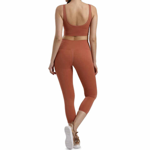 Conjuntos de Yoga Personalizados para Mujer, Tallas Grandes, 2 Piezas, a Cuadros, Transpirables, Elásticos en 4 Direcciones, de Secado Rápido, Spandex/Nailon, Ropa Deportiva para Gimnasio - Product Image 3