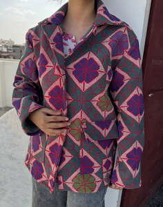 Authentic Vintage <b>Kantha</b> Cotton <b>Jacket</b> – Reversible Hand-Stitched Quilted Coat, Unique Ethnic Wear - Product Image 6