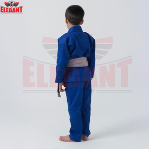 Uniforme d'entraînement d'arts martiaux 2026 de qualité supérieure, professionnel, robuste, bleu uni, confortable, en mélange de coton pour enfants - Product Image 2