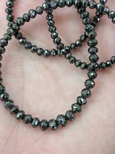 Perles Rondelles Facettées Diamant Noir 4mm 15 Pouces Naturelles Authentiques en Vrac Vente en Gros Fournisseur d'Usine - Product Image 6