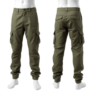 Pantalones Cargo de Hombre INTENTION SPORTS, Estilo Hip Hop Urbano, con Múltiples Bolsillos, 100% Algodón Canvas, Cierre con Cordón, para Verano - Product Image 3
