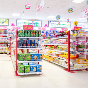 Double-Sided <b>Wire</b> Mesh Gondola <b>Shelving</b> | Retail Island Display <b>Rack</b> for Supermarket - Product Image 5