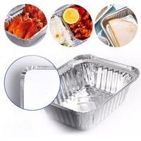 Petit récipient jetable en aluminium pour la restauration Boîte à lunch en aluminium Plat de cuisson en aluminium avec couvercle en forme de dôme