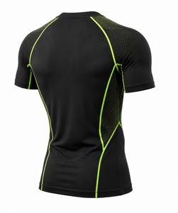 Camiseta de Compresión de Manga Corta para Hombre, Color Personalizado, Transpirable, Corte Ajustado, Cuello Redondo, Tejido de Punto, 180g - Product Image 5