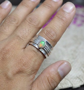 Wholesale Natural Ethiopian <b>Opal</b> 925 Sterling <b>Silver</b> Gemstone <b>Ring</b> Handmade Elegant Fine Jewelry Wedding Gift October Birthstone - Product Image 5