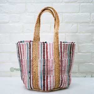 Sac bandoulière femme style bohème 2026, broderie écologique, taille personnalisée, en jute/coton, fabricant indien, plage - Product Image 2