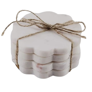 Round Acacia Coaster Set 5mm Thick Non Slip <b>Reusable</b> Modern Design Mats & <b>Pads</b> of 4 Pcs 300mm Diameter - Product Image 2