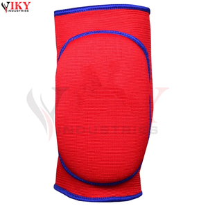 Genouillères de boxe bicolores rouge et bleu, rembourrées en éponge, pour la protection des jambes en MMA, Kickboxing et Muay Thai - Product Image 2