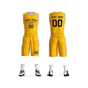 Conjunto de Camiseta y Pantalones Cortos de Baloncesto Personalizados al por Mayor, Uniforme de Equipo Sublimado, Ropa Deportiva Transpirable de Secado Rápido - Product Image 4