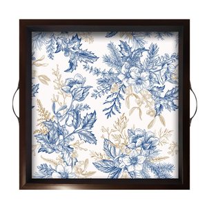 Bandejas de Servir Cuadradas de Madera con Diseño Textil Impreso, para Mesa de Comedor, Hogar y Oficina, Multiusos, para Regalo - Product Image 6