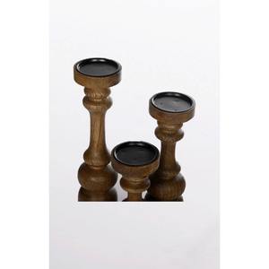 Porte-bougies décoratifs artisanaux en bois de manguier écologiques pour Noël, design rustique pour la maison et le salon - Product Image 6