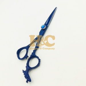 Ciseaux de barbier professionnels Dragon Scissors, japonais, en acier inoxydable, droits et effilants, pour coiffure, pour droitiers, avec logo - Product Image 5