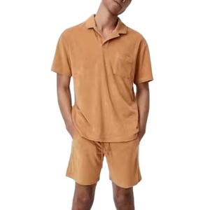 Ensemble polo et short 2 pièces pour homme, nouveau design, tenue décontractée, en tissu éponge, ensembles assortis pour l'été, vente en gros - Product Image 1