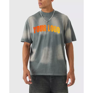 Nouveau T-shirt surdimensionné tissé sur mesure 2026 à manches courtes 100 % coton respirant écologique style vintage Hip Pop Streetwear pour homme - Product Image 4