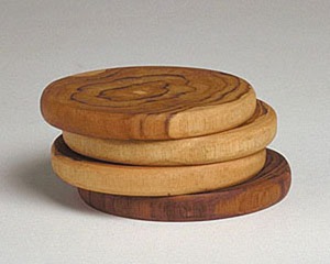 Sous-verre en bois au design minimaliste, texture bois, protection pour boissons, surface de table, couleur bois, sous-verres en bois pour boissons - Product Image 2