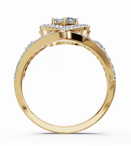 แหวนเพชรแท้ทองคำ 9 14 18 กะรัต สีเหลือง สีโรสโกลด์ สีขาวทอง  งานจิวเวลรี่ชั้นดี แหวนแต่งงาน ทองคำแท้ - Product Image 4