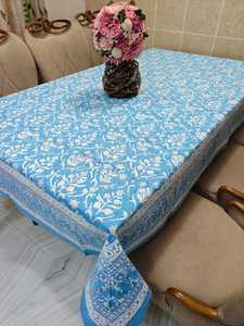 Trending Handmade Pure Cotton Block Printed <b>Table</b> <b>Cover</b> Floral Design Customizable for Hotel Home Use Modern Style Jaipur India - Product Image 5