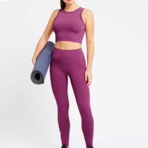 Ensemble de leggings et soutien-gorge de yoga sans couture, écologique, grande taille, soutien élevé, respirant, séchage rapide, vêtements de sport pour femmes, fitness - Product Image 1
