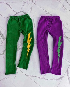 Bulk Professional <b>Stacked</b> Sweatpants Signature Brushed Fleece Custom Branding Factory Wholesale Direct Price - Product Image 4