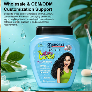Crème Coiffante Végane Anti-Frisottis pour Cheveux Bouclés Hydratante Démêlante et Hydratante pour Cheveux Frisés et Crépus 2-en-1 Soin Capillaire Sans Rinçage - Product Image 4