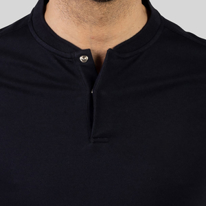 เสื้อโปโลผู้ชายสีเขียวล้วน แขนสั้น ผ้าถัก ทรงปกติ ดีไซน์กระดุม - Product Image 3