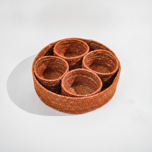 Handmade Seagrass Braided Storage <b>Basket</b> with Dividers Wholesale for Home Organization Living Room Decor Indian Manufacturer - Product Image 4