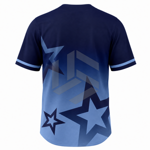 เสื้อเบสบอลแบบซับลิเมชั่นสั่งทำพิเศษ คอวี ติดกระดุม แขนสั้น ชุดยูนิฟอร์มทีม ไซส์พลัส - Product Image 3