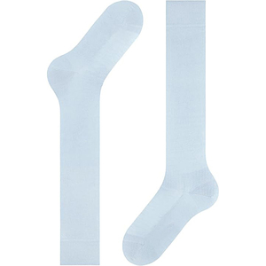Chaussettes hautes pour hommes, bleu clair uni, 100% coton, respirantes, tricotées, style classique, saison printemps, usage quotidien - Product Image 4