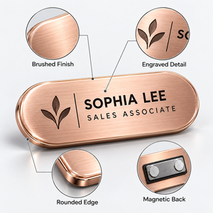 Placa de Identificación Metálica Personalizada para Uniformes de Personal, Logotipo Personalizado, Fabricante OEM al por Mayor - Product Image 3