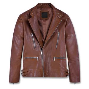 Chaqueta de Cuero para Hombre, Estilo Rústico para Exteriores, Abrigo de Cuero Grueso de Primera Calidad para Invierno, Resistente, Duradero y Cómodo para Aventuras - Product Image 1