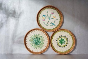 Tienphong-cesta de agua para desayuno al aire libre, bandeja flotante de ratán, bandeja de mosaico, hecha a mano - Product Image 4