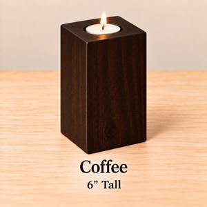 Porte-bougie en bois résistant à la chaleur, écologique, fait à la main, décoration de Noël pour les intérieurs durables - Product Image 3