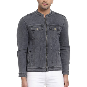 2024 <b>Top</b> Trending High Street Style Men's Denim Jacket High Quality Wholesale Patchwork Jackets for Winter Low Prices - Product Image 1