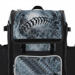 Sac à dos de grande capacité pour équipement de baseball avec crochet de fixation, poche à chaussures, support pour casque et compartiments de rangement multifonctionnels - Product Image 5