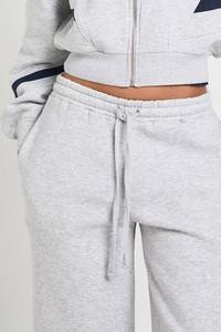 Conjunto Deportivo de Invierno para Mujer OEM/ODM, 2 Piezas, con Logotipo Personalizado, Sudadera de Algodón Grueso, Ropa Deportiva para Ciclismo y Jogging - Product Image 2