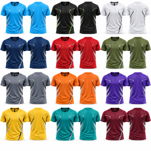 Custom Knitted Polyester Lightweight Sublimated T-Shirt <b>Men</b>’s Quick Dry Breathable Sports Training Jersey OEM Performance - Product Image 2