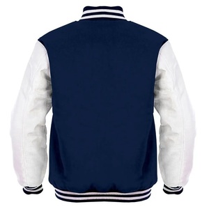 Blouson universitaire pour homme de bonne qualité, style High Street, col rabattable, 100% laine, coupe-vent et respirant, fabriqué au Pakistan - Product Image 2