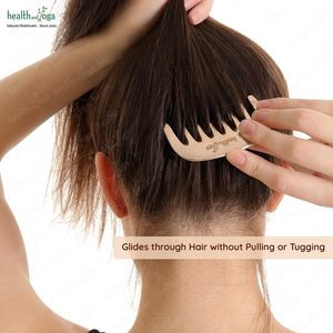 HealthAndYoga Peigne Kansa en Bronze Ayurvédique Manuel pour Massage de la Tête, pour la Santé des Cheveux et la Revitalisation du Cuir Chevelu - Product Image 6