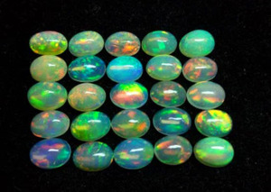 6x4mm Ethiopian Opal Oval Shape Gemstone - Welo Opal Cabochon <b>Gems</b> Lot - Super Quality Natural Welo Loose <b>Stone</b> - Product Image 4