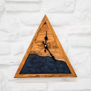 <b>Modern</b> Minimalist Analog <b>Wall</b> <b>Clock</b> Top Selling Handmade Epoxy Resin & Wood Design Hanging for Home Office Living Room Decor - Product Image 5