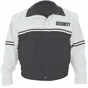 Veste de sécurité homme jaune et noire en polyester, uniforme d'hiver pour agents de sécurité avec bandes réfléchissantes et détection par détecteur de métaux - Product Image 6