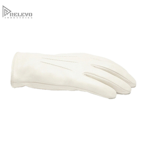 Custom Men Luxury Bone White Genuine Cowhide Leather <b>Gloves</b> Vintage Unlined <b>Driving</b> Dress <b>Gloves</b> OEM Wholesale - Product Image 3