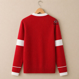 Suéter de Algodón con Textura Bordada de la Hermandad Griega Delta Sigma, Ropa Personalizada al por Mayor de HMR, Accesorios Griegos Universitarios - Product Image 3