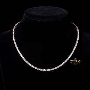 Collar con Colgante de Diamante Cultivado en Laboratorio, Clásico, Chapado en Oro de 14K/18K, Cadena de Eslabones, para Mujer, Compromiso, Aniversario, Boda, Fiesta, Lujoso - Product Image 4