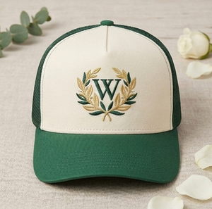 Casquette de baseball personnalisée brodée en gros, 5 panneaux, haute qualité, profil structuré, visière hautement incurvée, pour hommes et femmes - Product Image 1