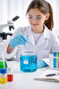 บีกเกอร์แก้วโบโรซิลิเกต MAYALAB 1000 มล. พร้อมขีดบอกปริมาตร บีกเกอร์วัดปริมาตรสำหรับนักเรียน ทดลองในห้องปฏิบัติการ ทนความร้อน - Product Image 3