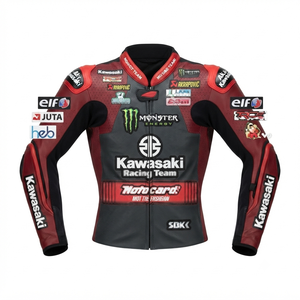 Men’s Cowhide Leather <b>Racing</b> <b>Jacket</b>/Chaqueta MotoCP Style CE Level 2 Armor Motorcycle Track Riding Protective Gear CE - Product Image 1
